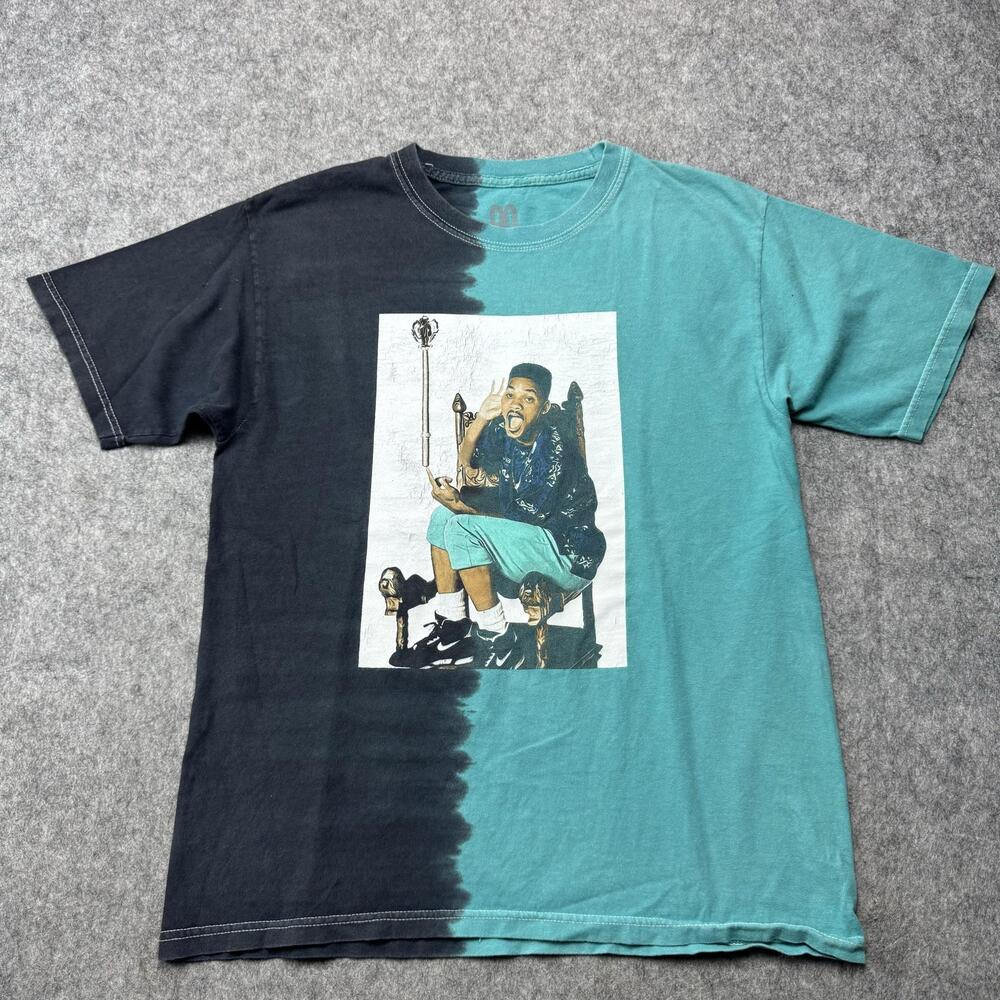 VTG 90s Legends Shirt Mens Medium Multicolor Split Dye Fresh Prince of Bel Air